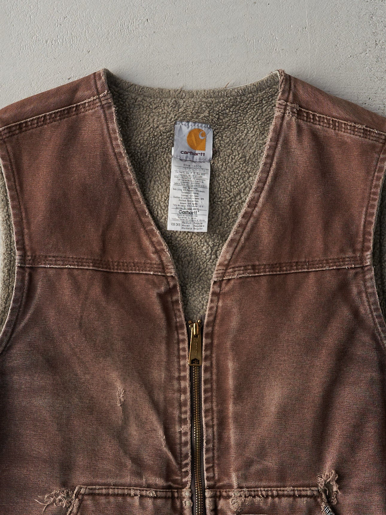 Vintage Y2K Carhartt Sherpa Lined Vest (S)