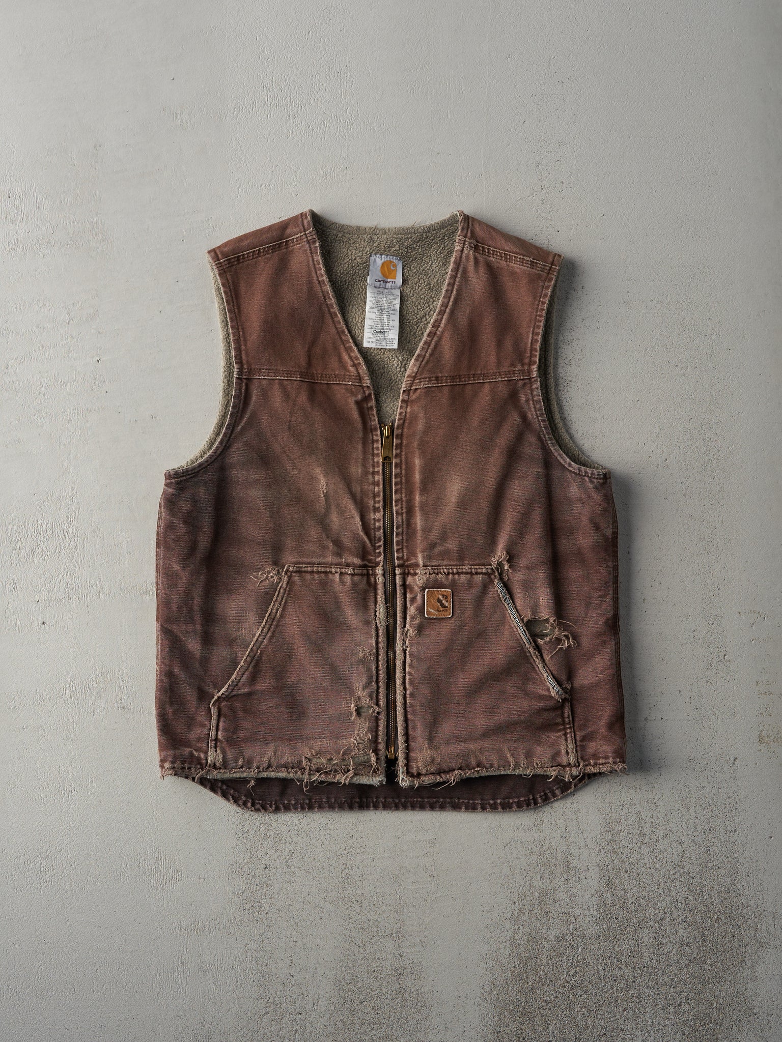 Vintage Y2K Carhartt Sherpa Lined Vest (S)