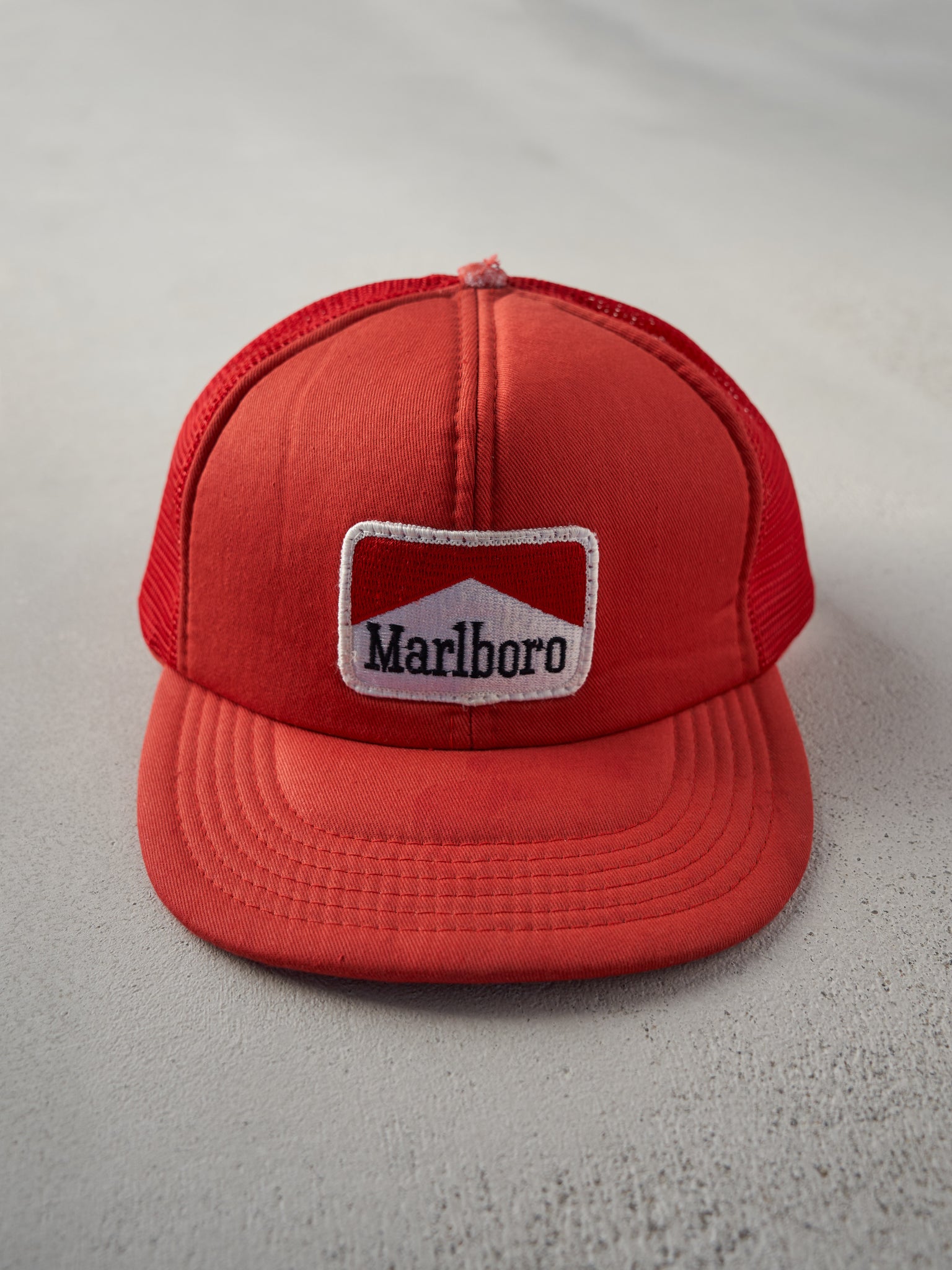 Vintage 80s Red Marlboro Embroidered Foam Trucker Hat