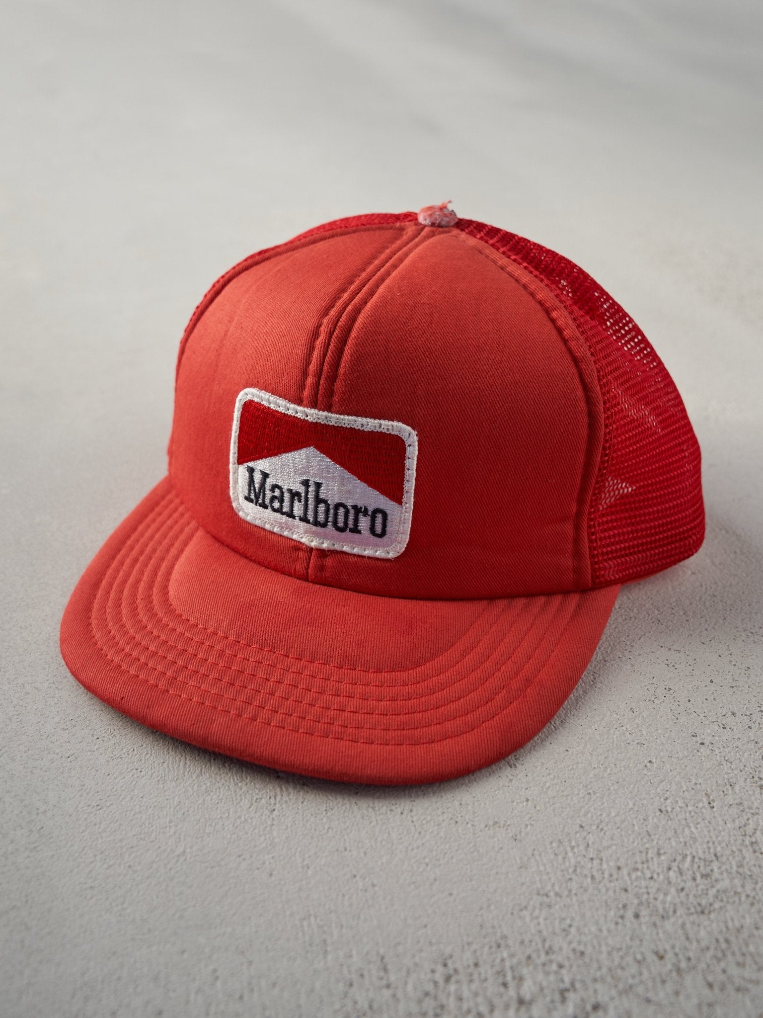 Vintage 80s Red Marlboro Embroidered Foam Trucker Hat