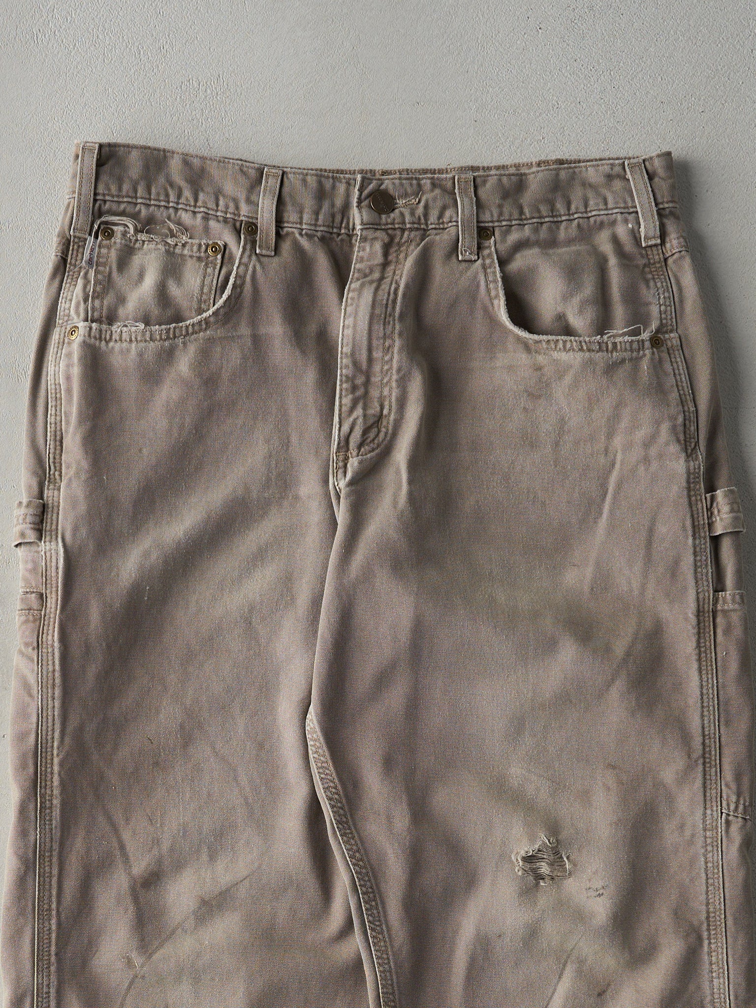 Vintage Y2K Faded Brown Loose Fit Carhartt Carpenter Pants (34x30.5)