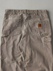 Vintage Y2K Faded Brown Loose Fit Carhartt Carpenter Pants (34x30.5)