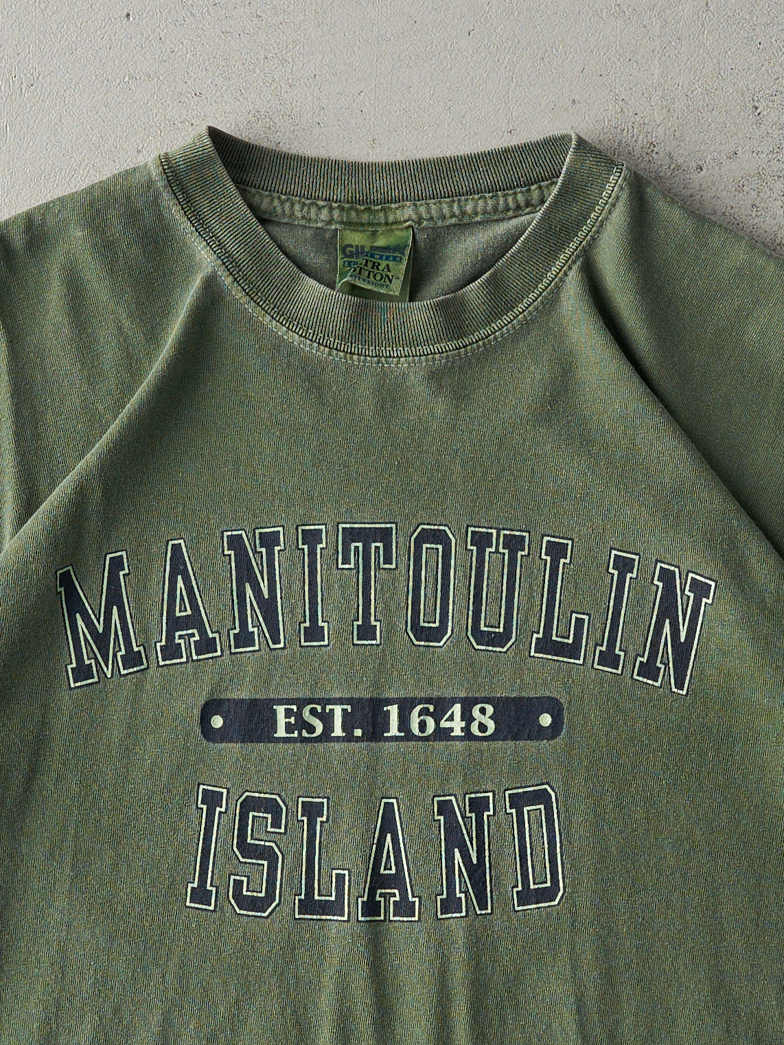 Vintage Y2K Washed Green Manitoulin Island Tee (M)