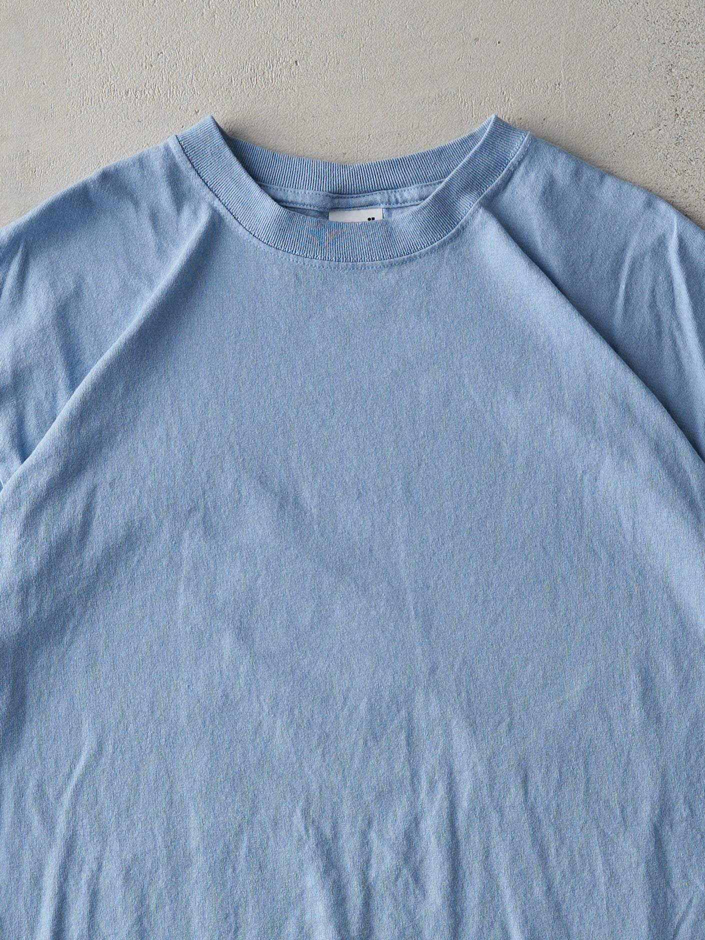 Vintage 90s Sky Blue Blank Tee (M)