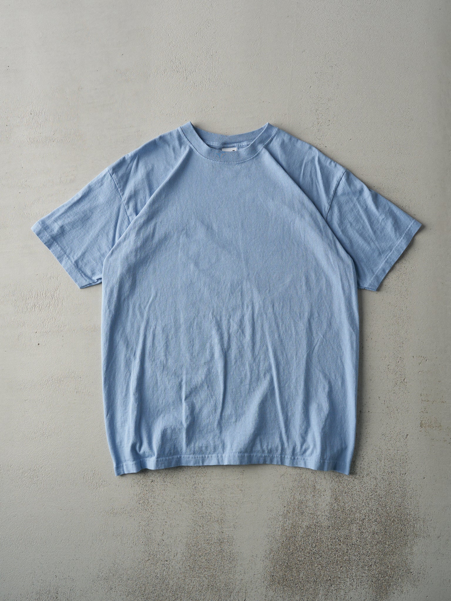 Vintage 90s Sky Blue Blank Tee (M)