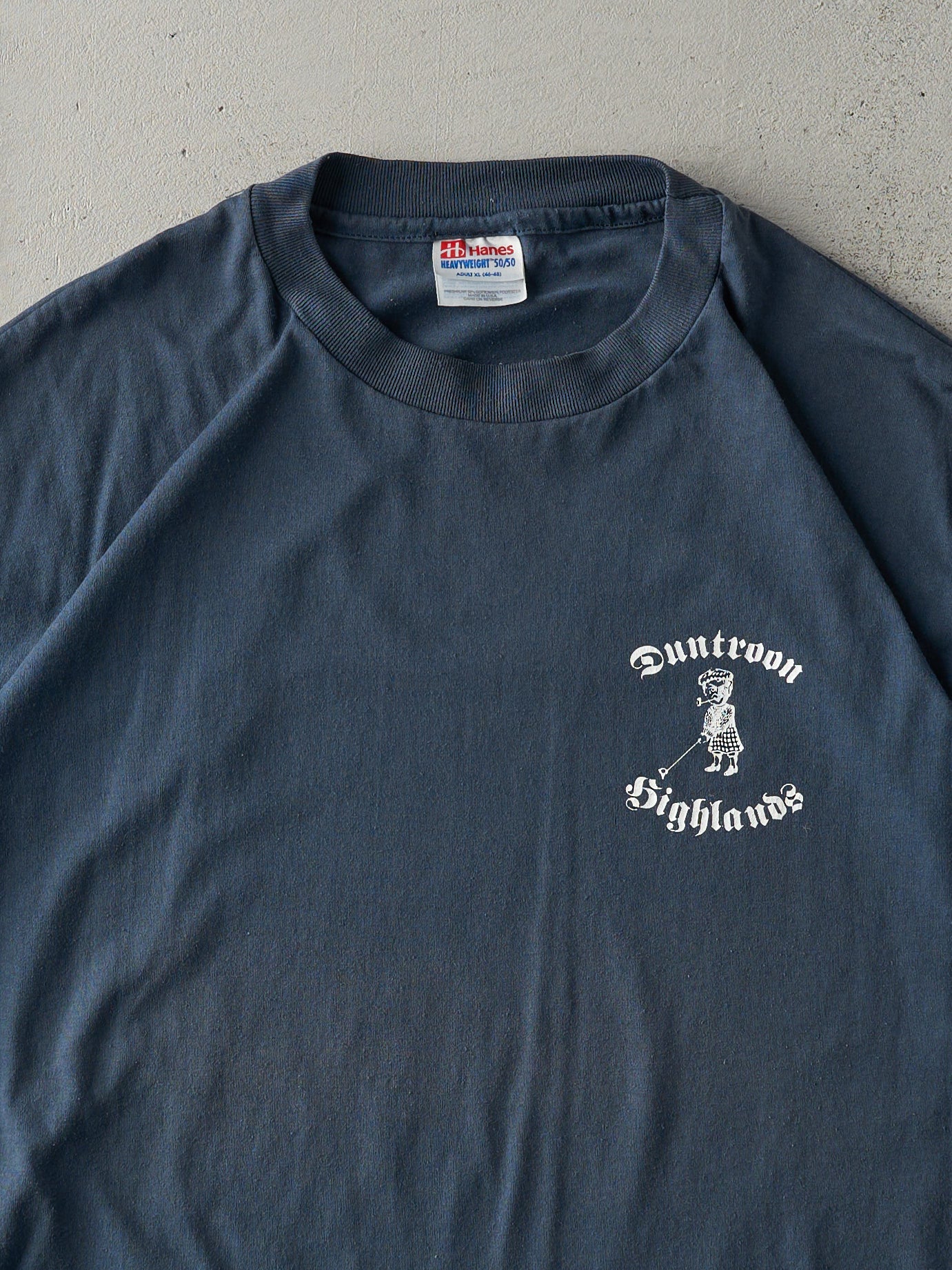 Vintage 90s Blue Golf Course Logo Single Stitch Tee (L)