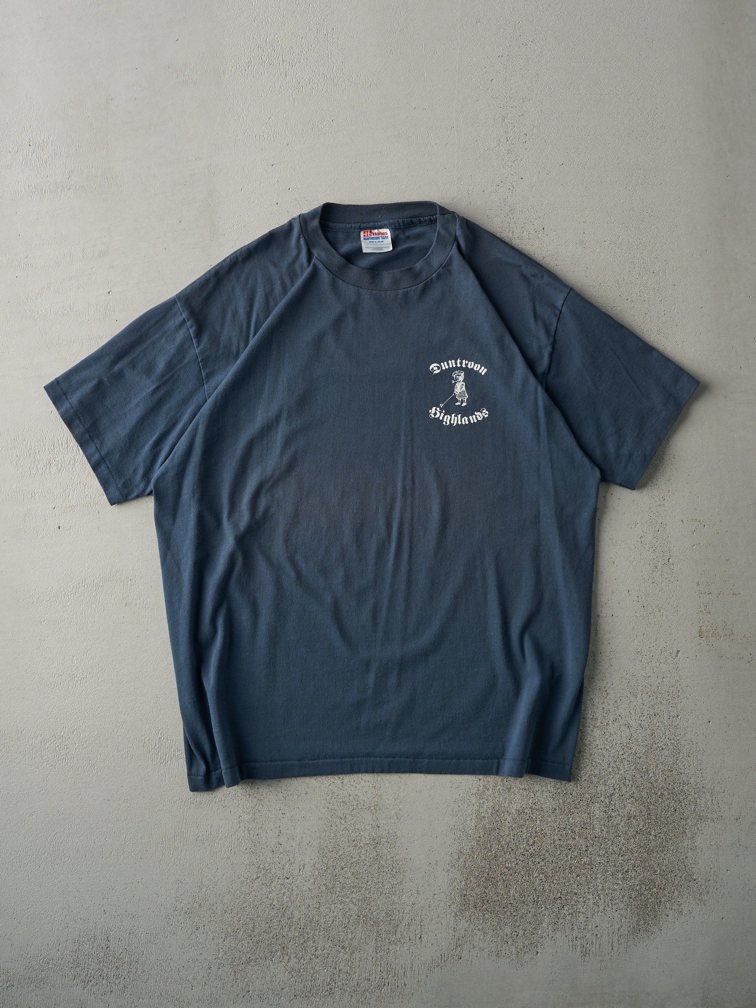 Vintage 90s Blue Golf Course Logo Single Stitch Tee (L)