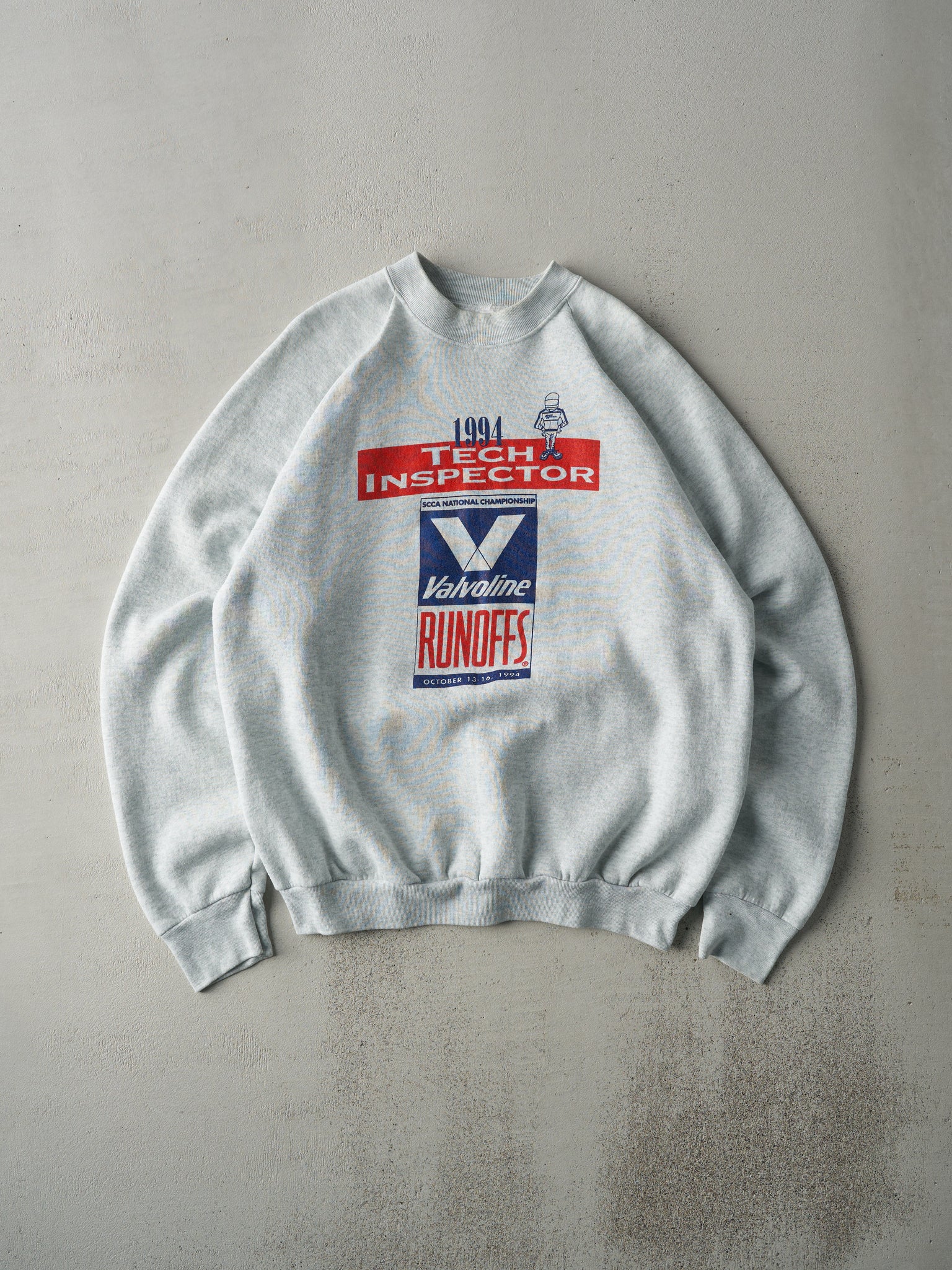 Vintage 94' Heather Grey Tech Inspector Crewneck (L)