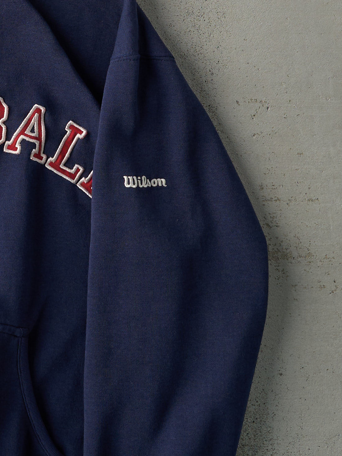 Vintage Y2K Navy Blue Basketball Hoodie (M)