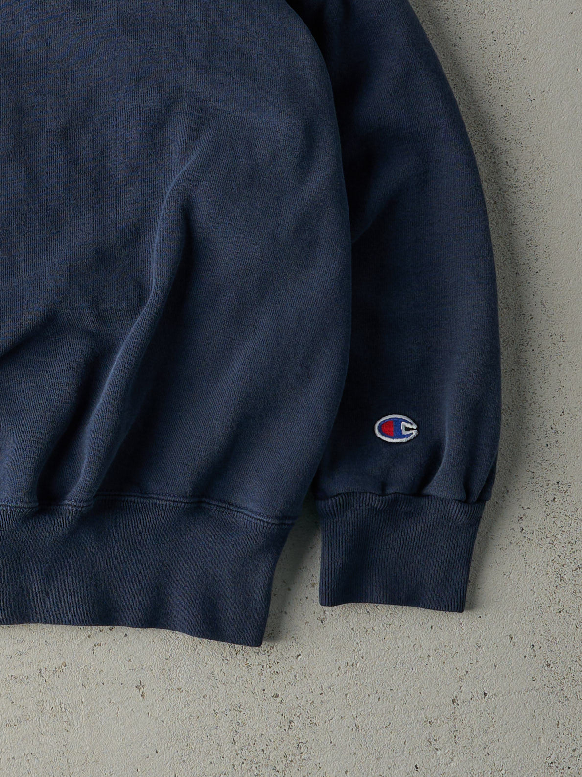 Vintage 90s Navy Blue Champion Logo Boxy Crewneck (L)