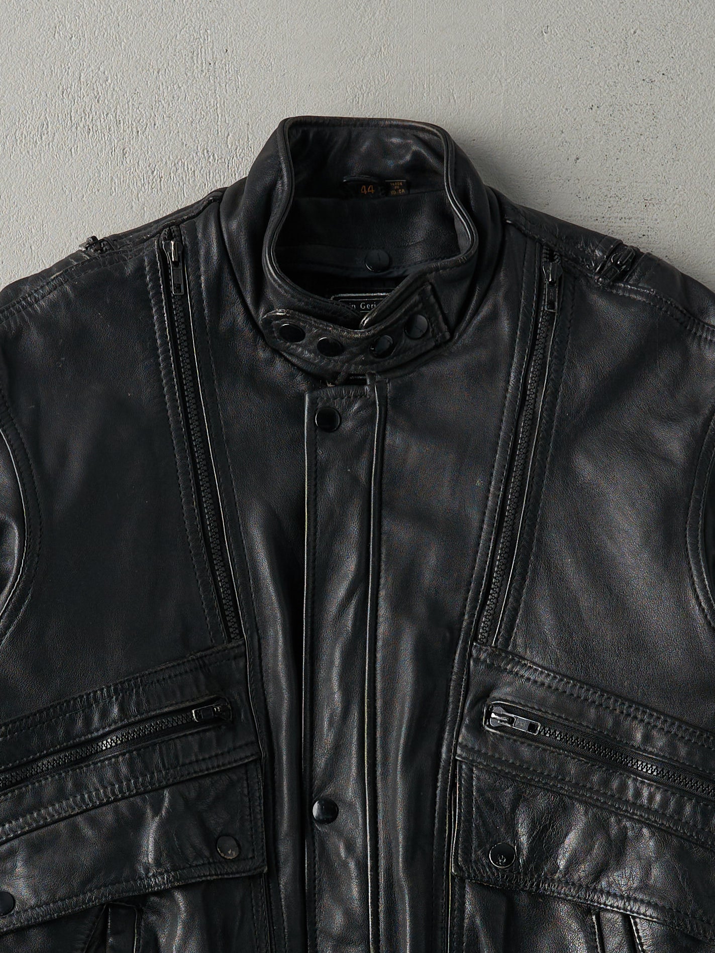 Vintage 80s Black Hein Gericke Leather Biker Jacket (S/M)