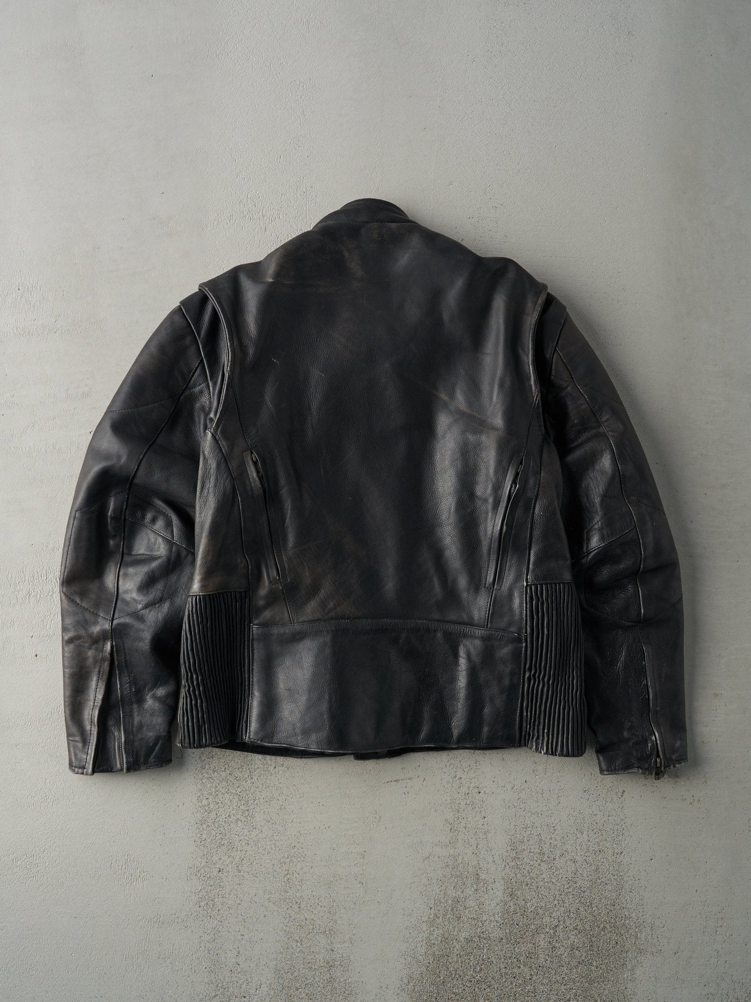 Vintage 90s Black Leather USA Bikers Dream Apparel Biker Jacket (M)