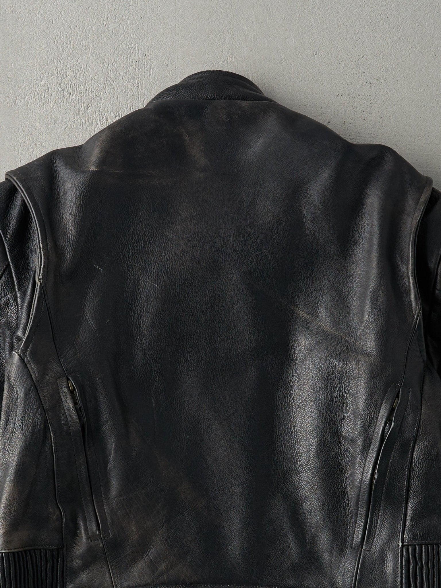 Vintage 90s Black Leather USA Bikers Dream Apparel Biker Jacket (M)