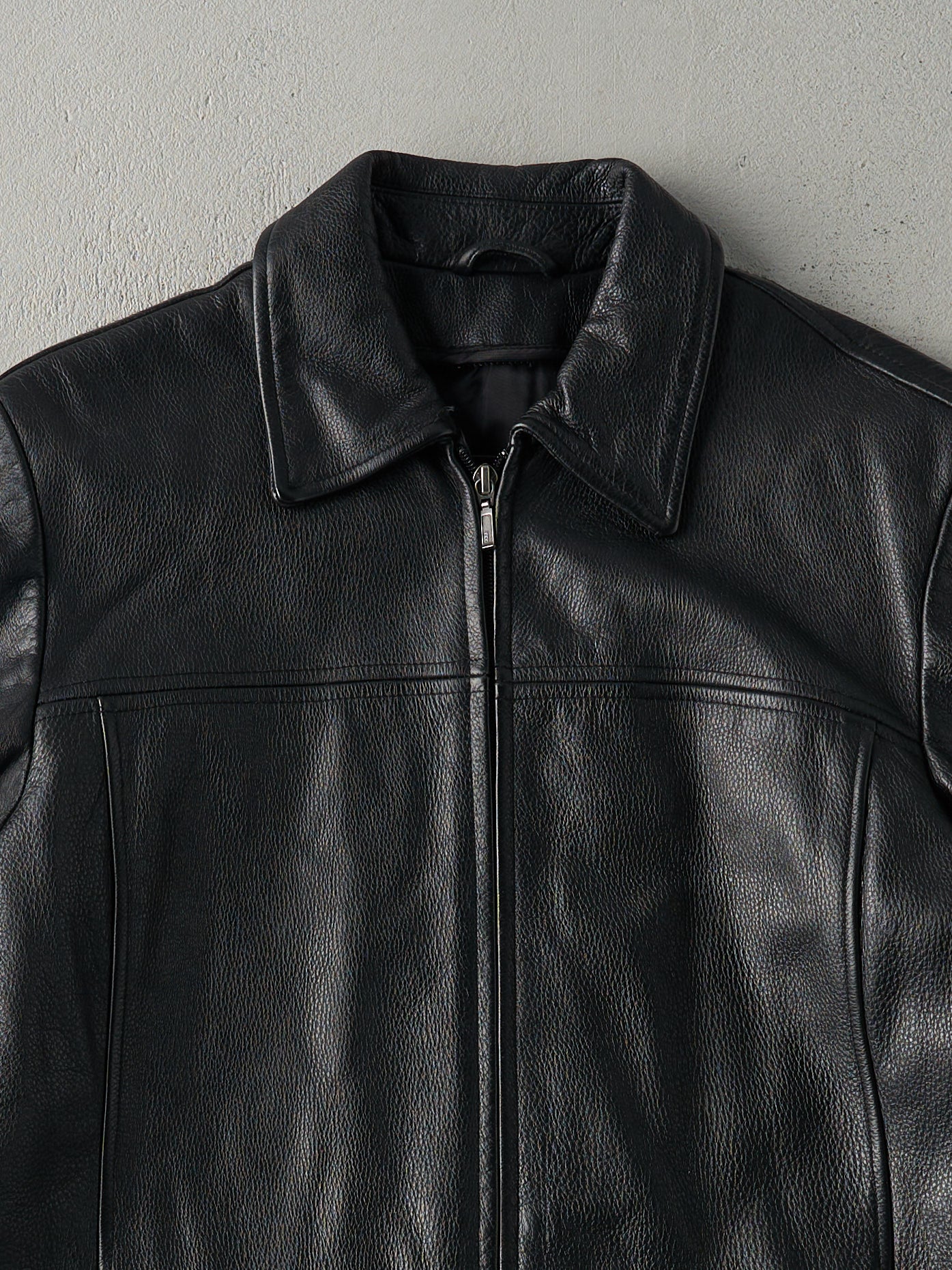 Vintage 90s Black Danier Long Leather Jacket (S)