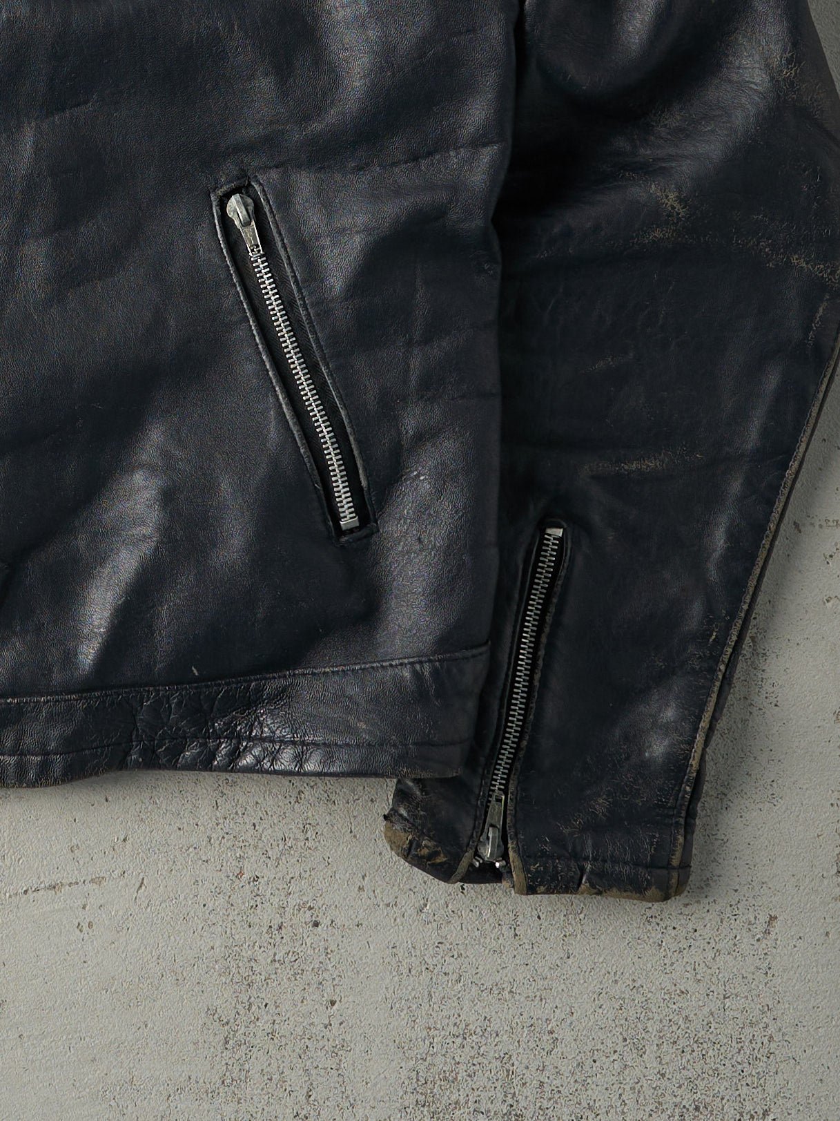 Vintage 70s Black Glen Laine by Bainton Leather Jacket (S/M)