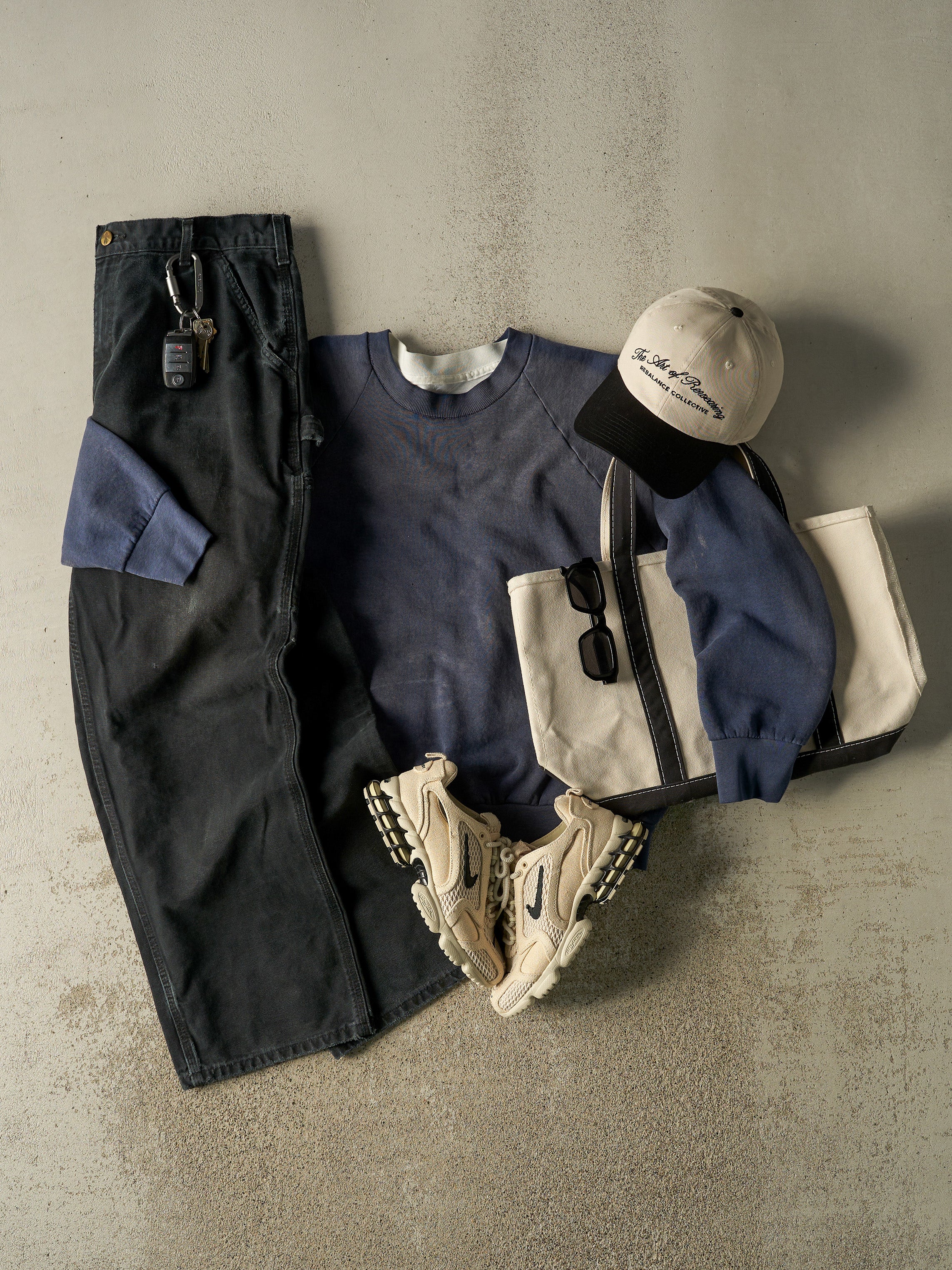 Vintage 90s Faded Black Carhartt Carpenter Pants (33x29)