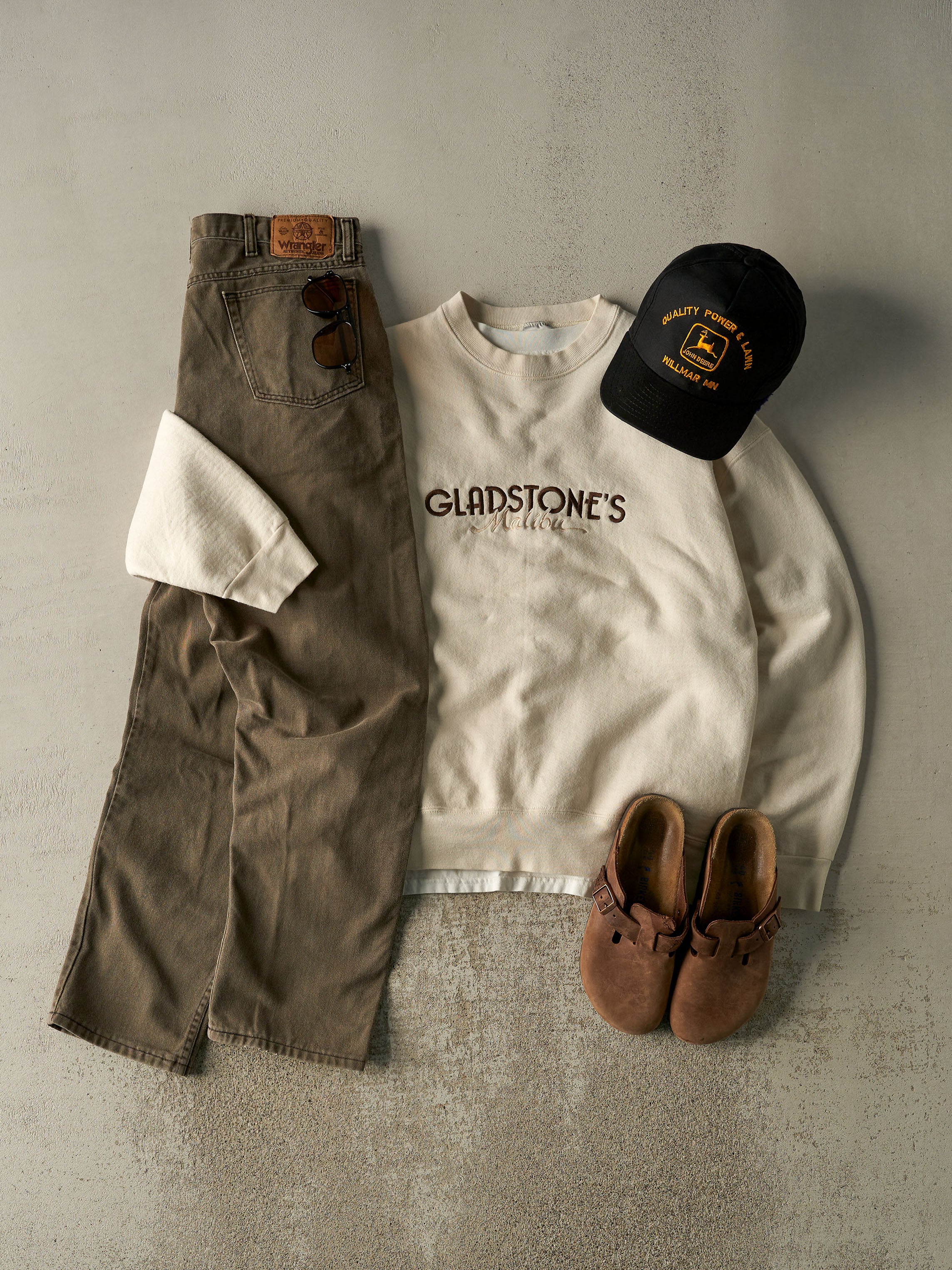 Vintage 90s Washed Brown Wrangler Denim Pants (32.5x29.5)