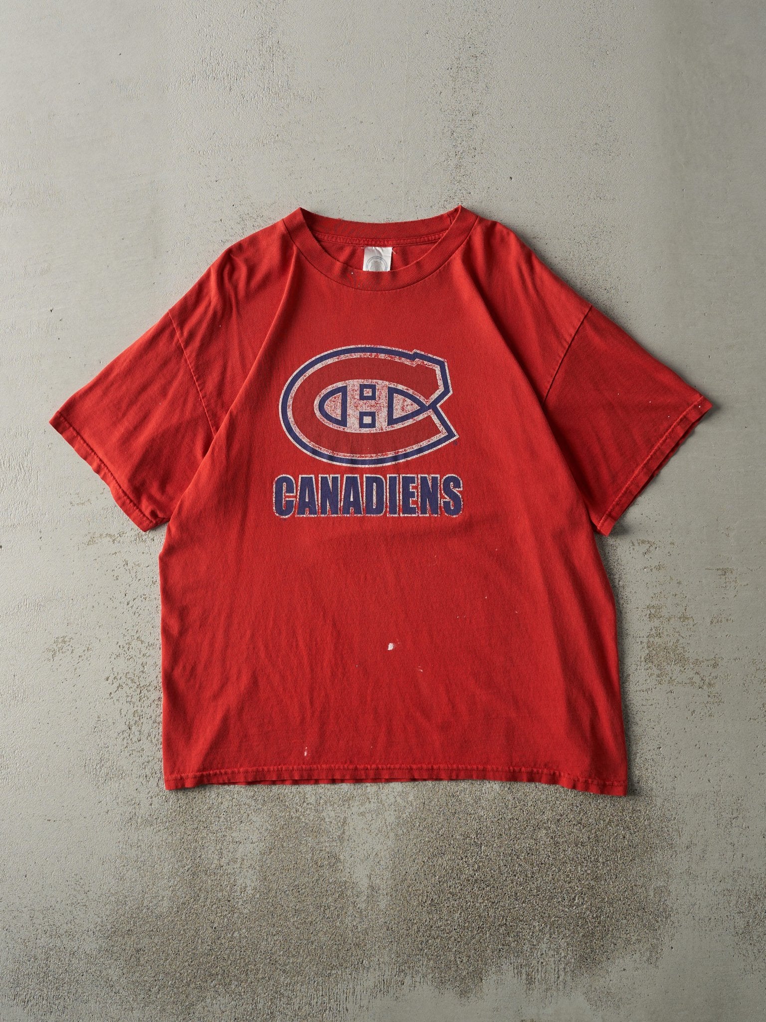 Vintage 90s Red Montreal Canadiens Tee (L)
