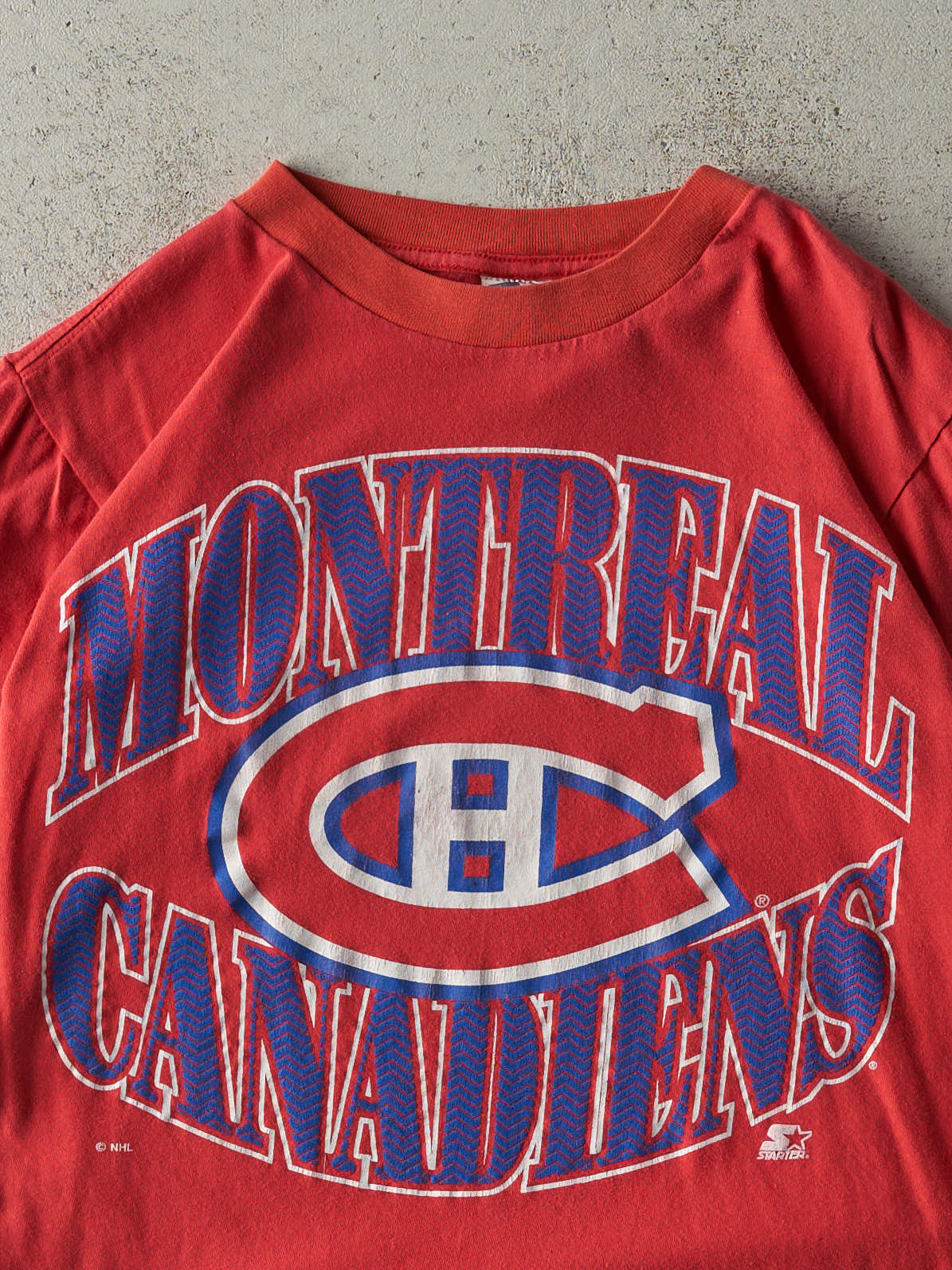 Vintage 90s Red Montreal Canadiens Single Stitch Tee (S/M)