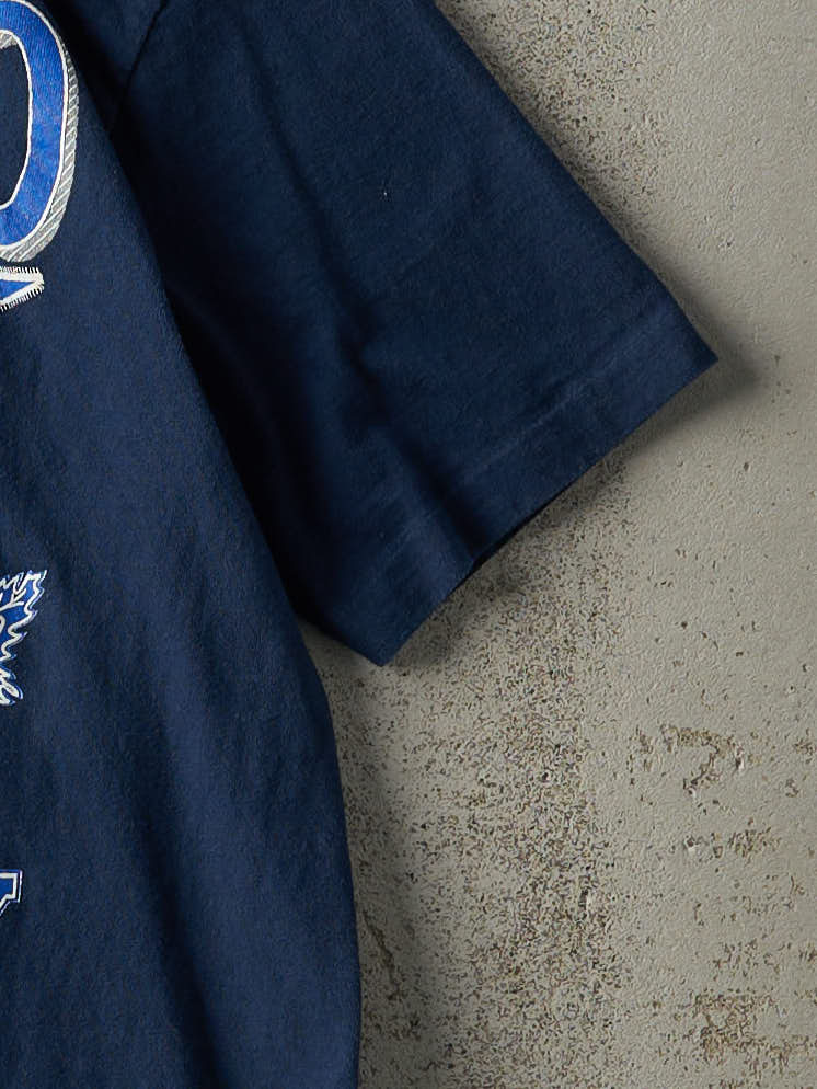 Vintage 93' Navy Blue Toronto Maple Leafs Stanley Cup History Tee (S)