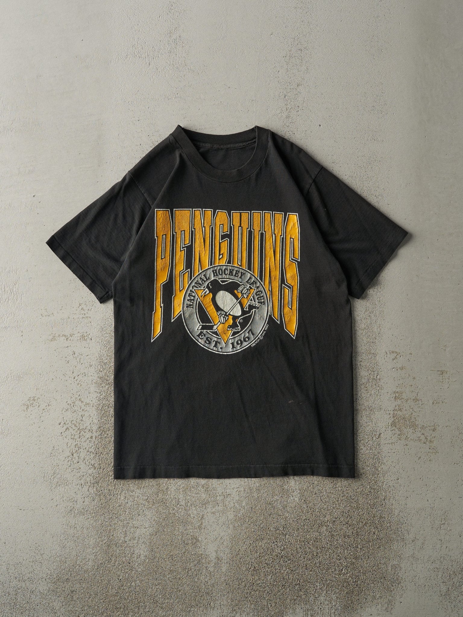 Vintage 90' Black Pittsburgh Penguins Single Stitch Tee (S/M)