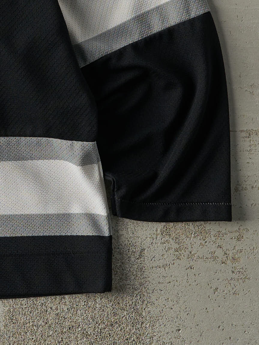 Vintage 90s Black, Grey & White Blank Hockey Jersey (S/M)