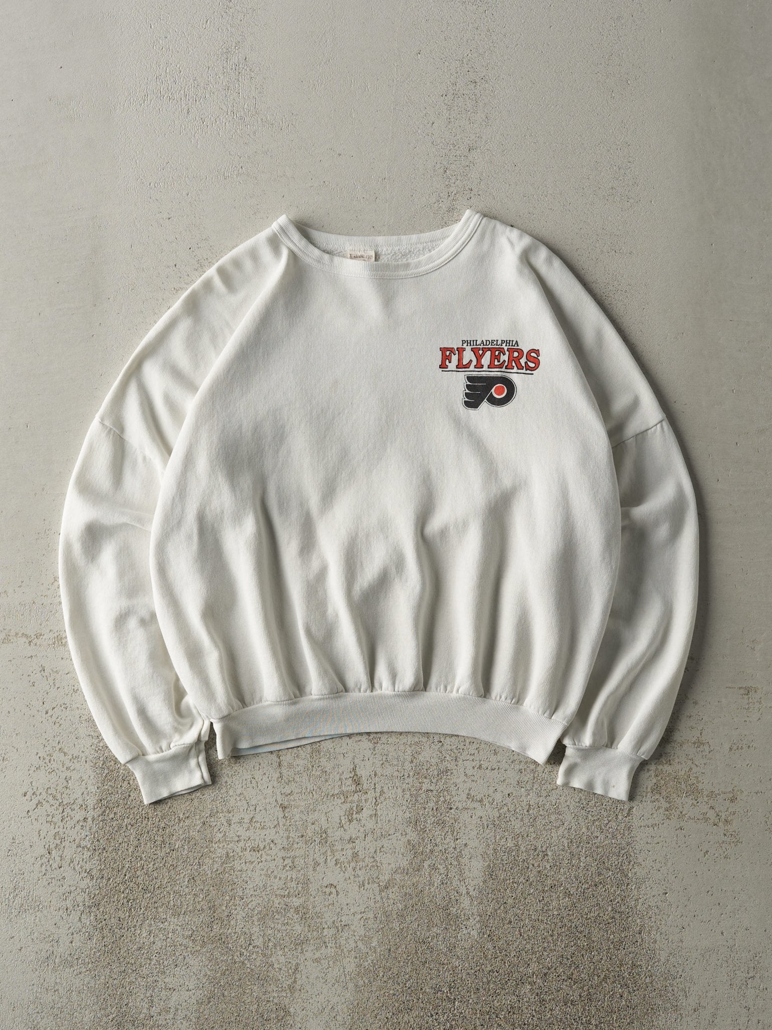 Vintage 90s White Philadelphia Flyers Crewneck (M)