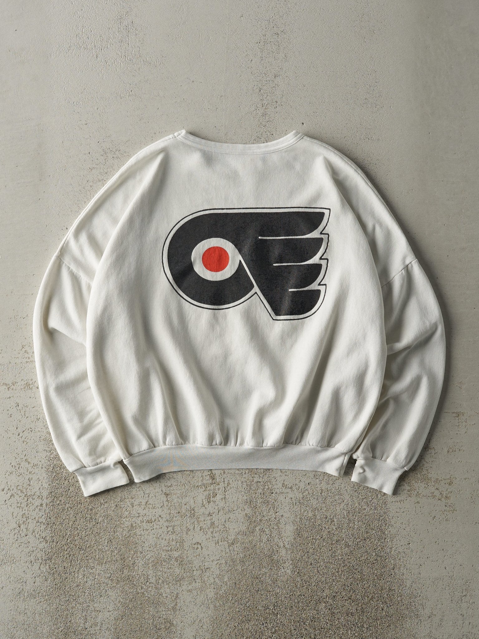 Vintage 90s White Philadelphia Flyers Crewneck (M)