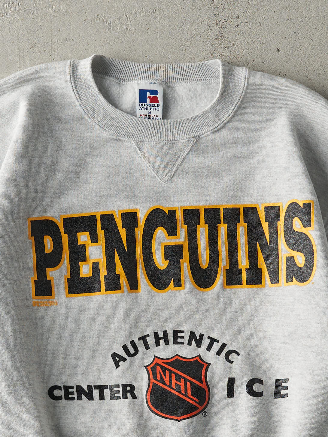 Vintage 90s Heather Grey Pittsburgh Penguins Crewneck (M)