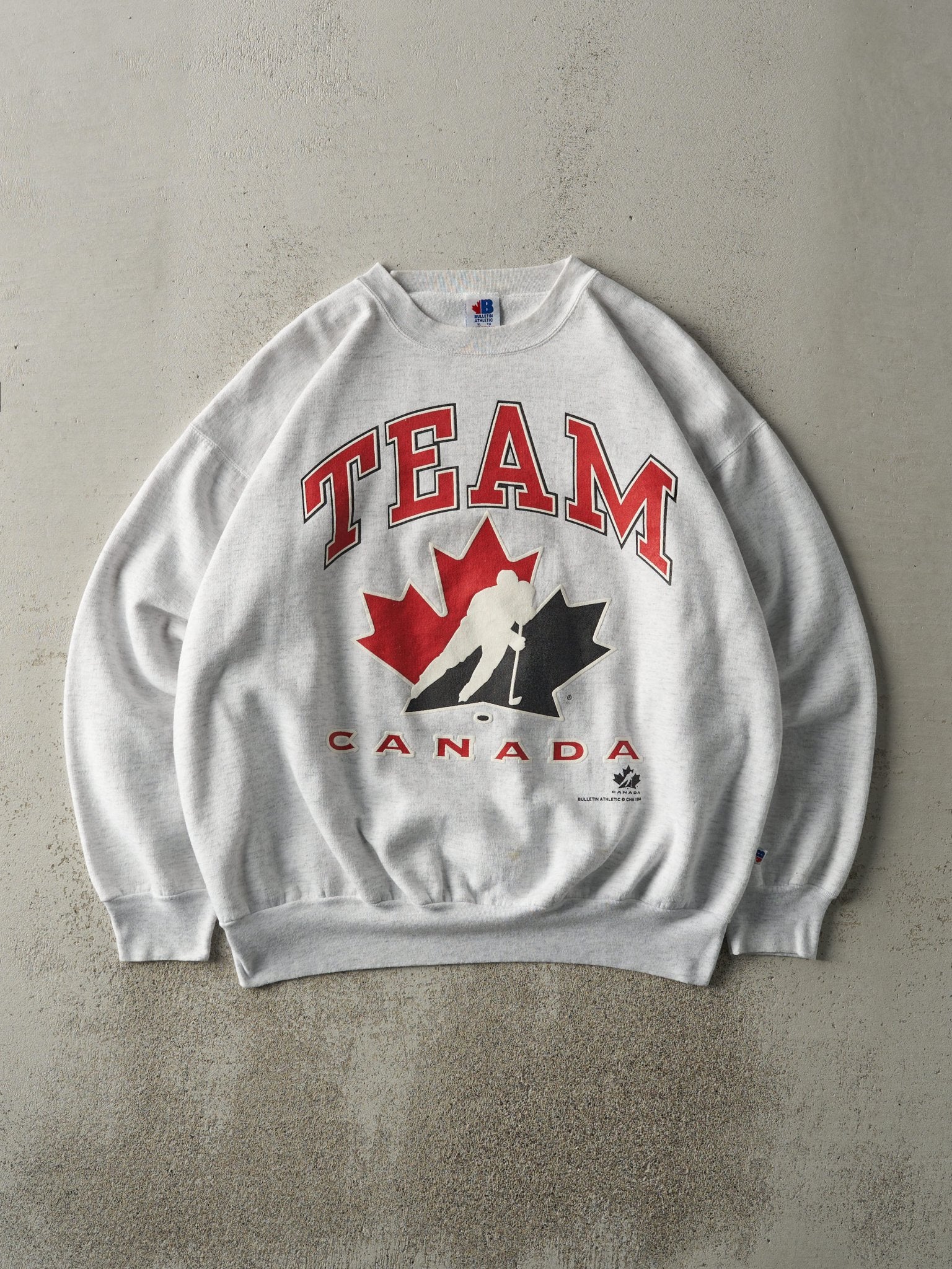 Vintage 94' Heather Grey Team Canada Crewneck (L/XL)