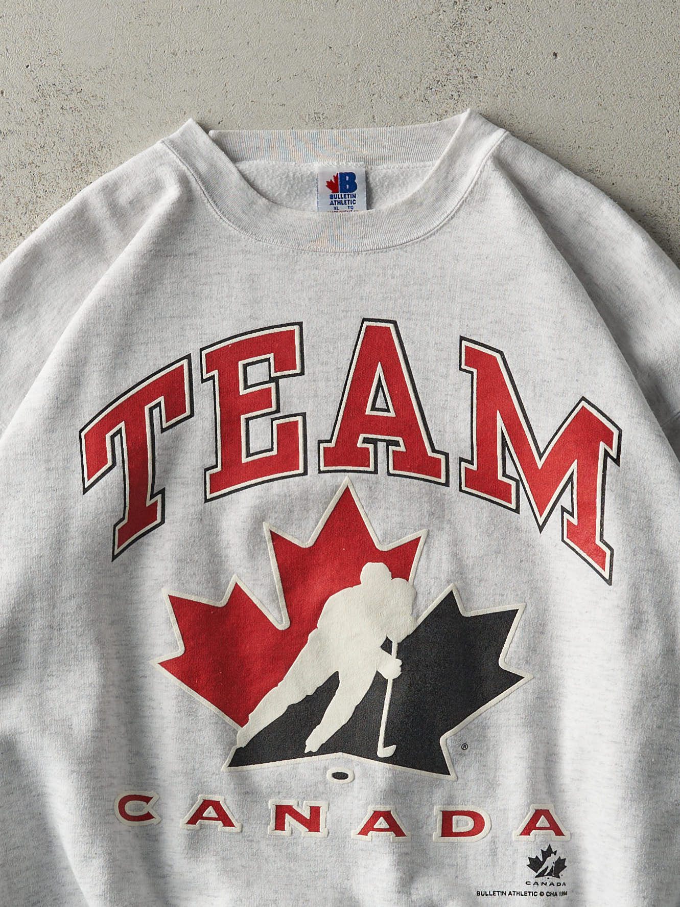 Vintage 94' Heather Grey Team Canada Crewneck (L/XL)