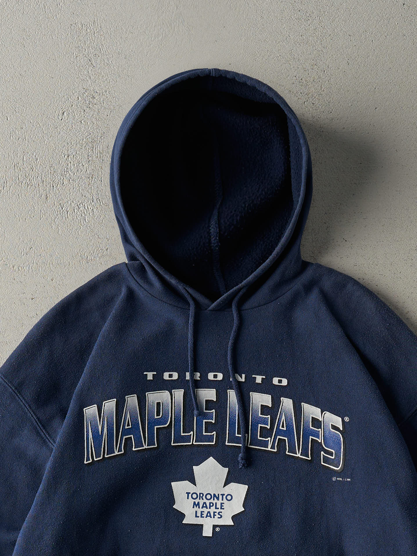 Vintage 90s Navy Blue Toronto Maple Leafs Hoodie (L)