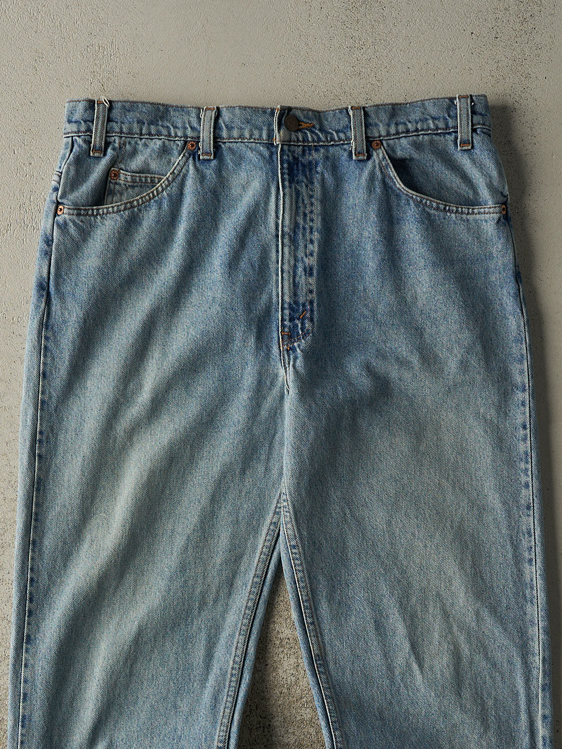 Vintage 80s Light Wash Levi's Orange Tab 505 Jeans (36x31.5)