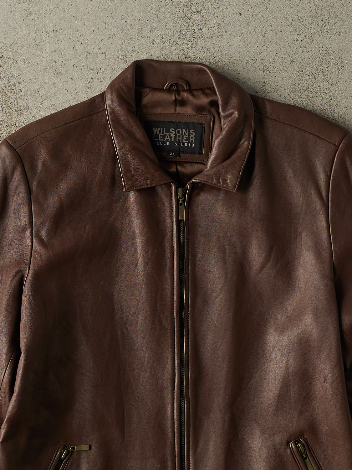 Vintage Y2K Brown Wilsons Soft Leather Jacket (M/L)