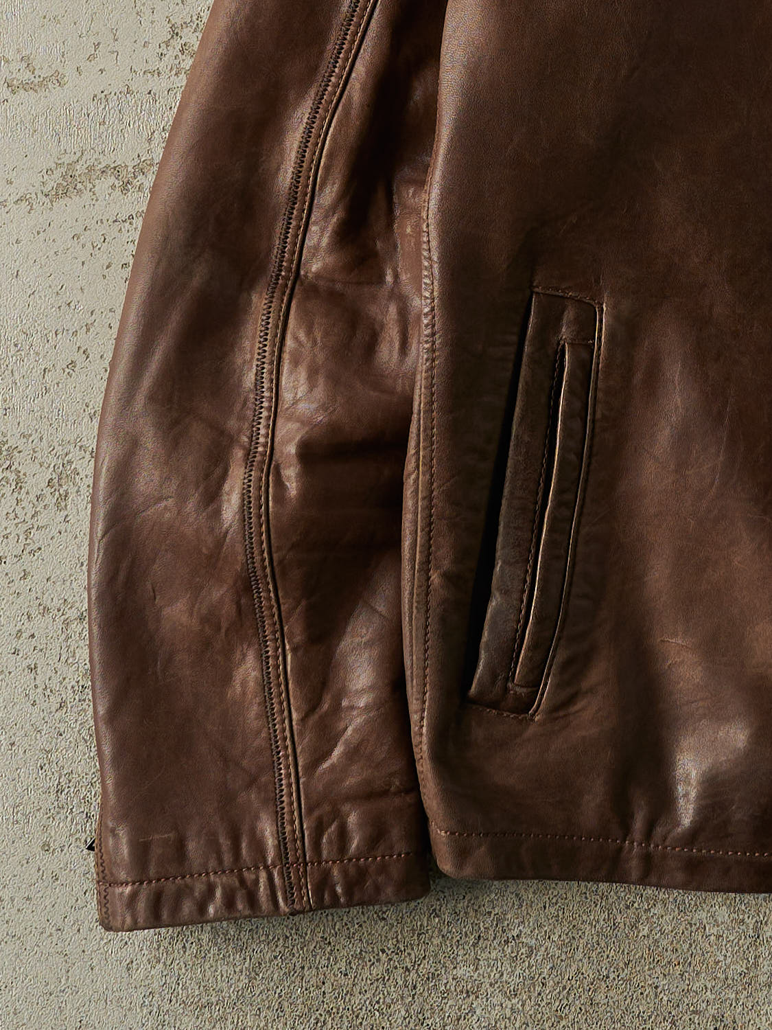 Vintage Y2K Brown Danier Leather Jacket (XXL)