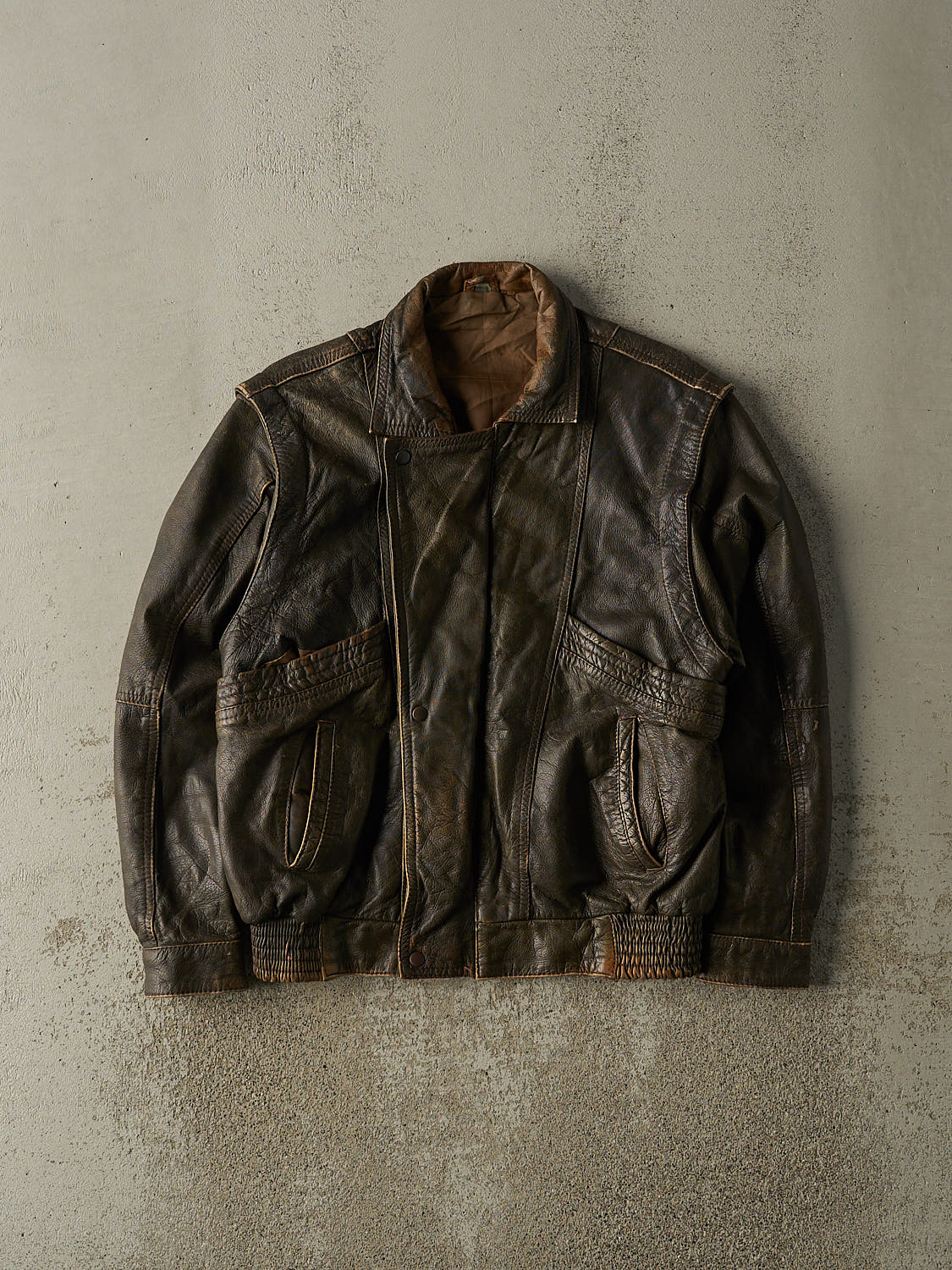 Vintage 80s Brown Leather Jacket (S)