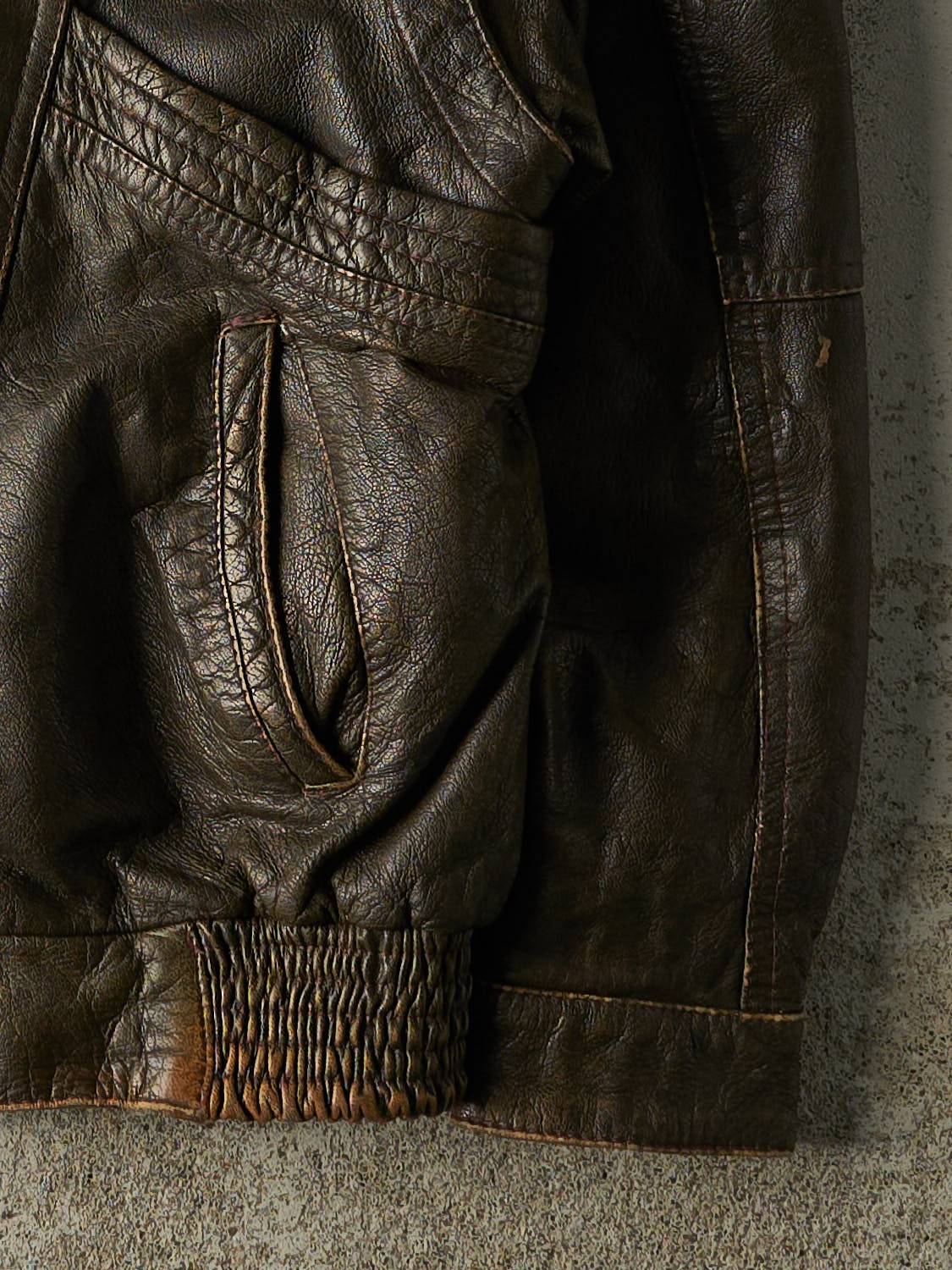 Vintage 80s Brown Leather Jacket (S)