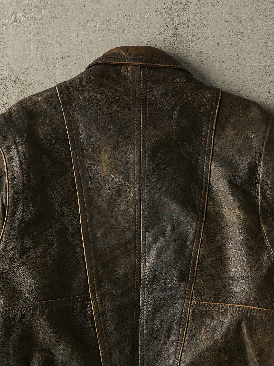 Vintage 80s Brown Leather Jacket (S)