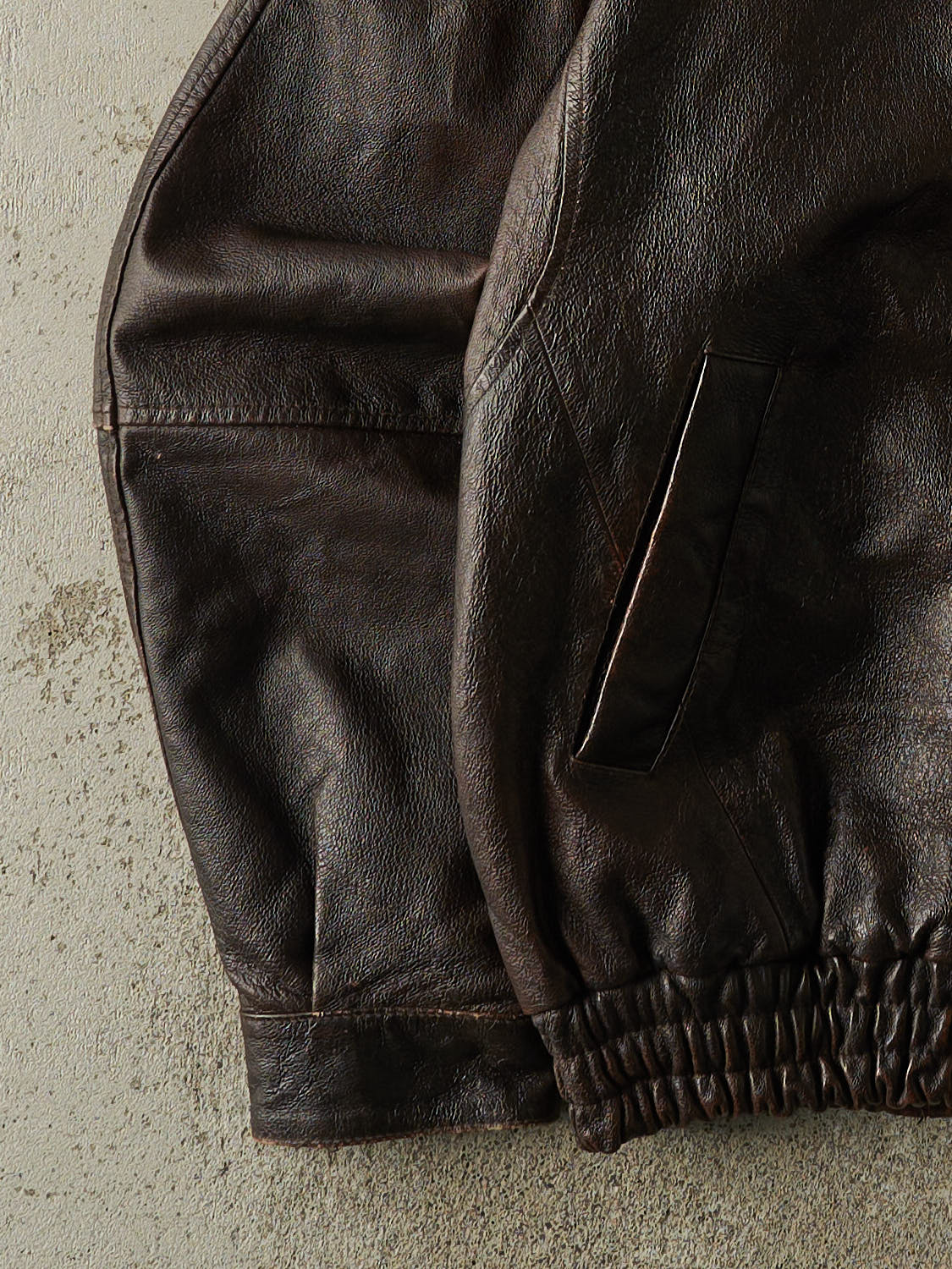 Vintage 90s Brown Embroidered Leather Jacket (L/XL)