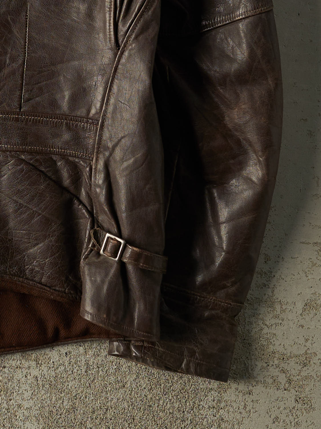 Vintage 70s Brown Leather Jacket (S)