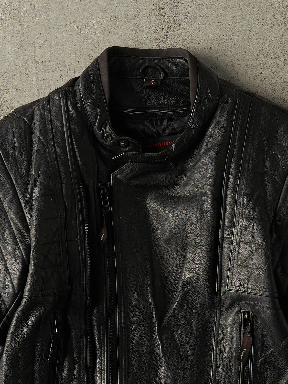 Vintage Y2K Black Leather Biker Jacket (S/M) – Rebalance Vintage
