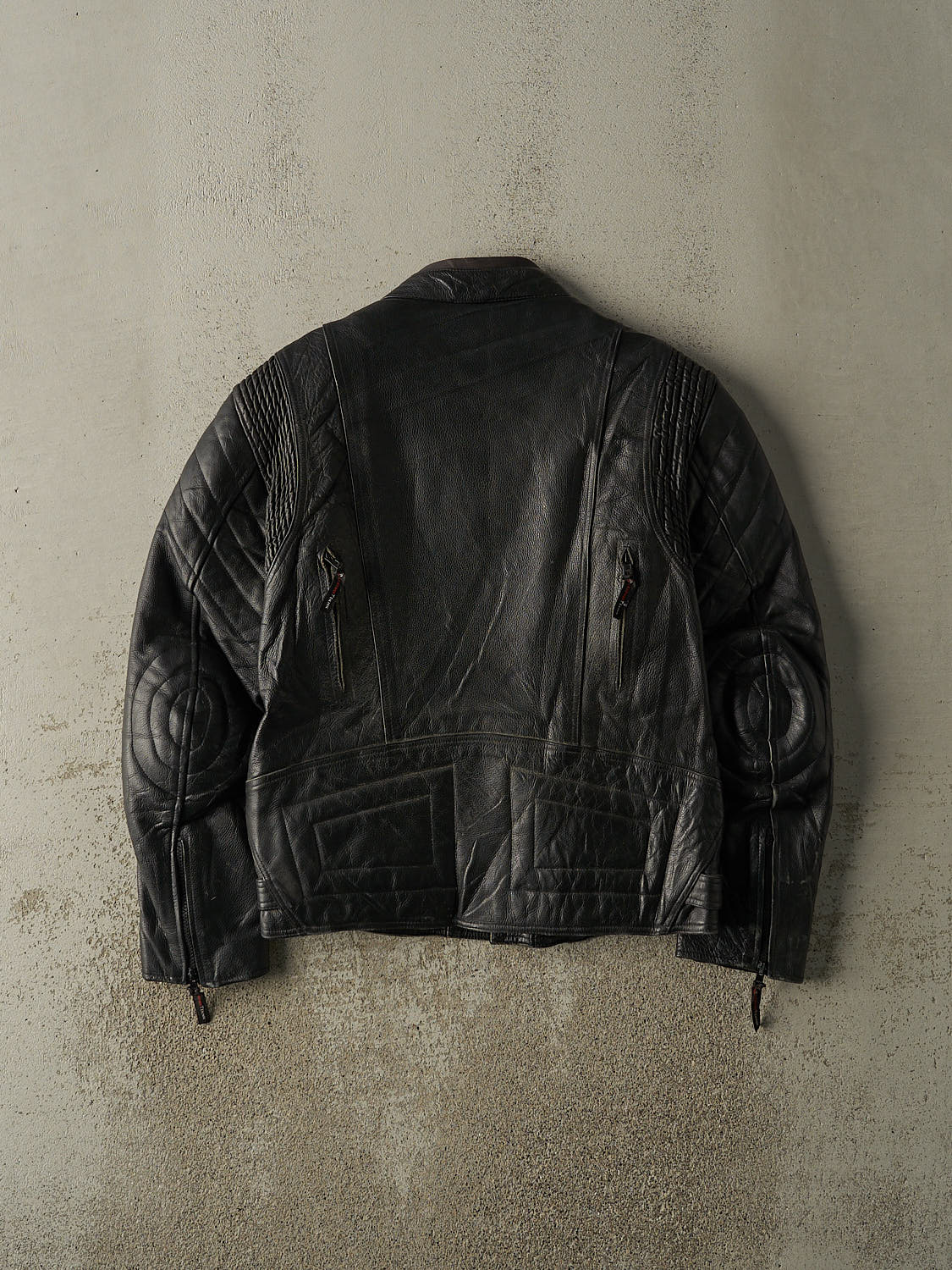 Vintage Y2K Black Leather Biker Jacket (S/M) – Rebalance Vintage