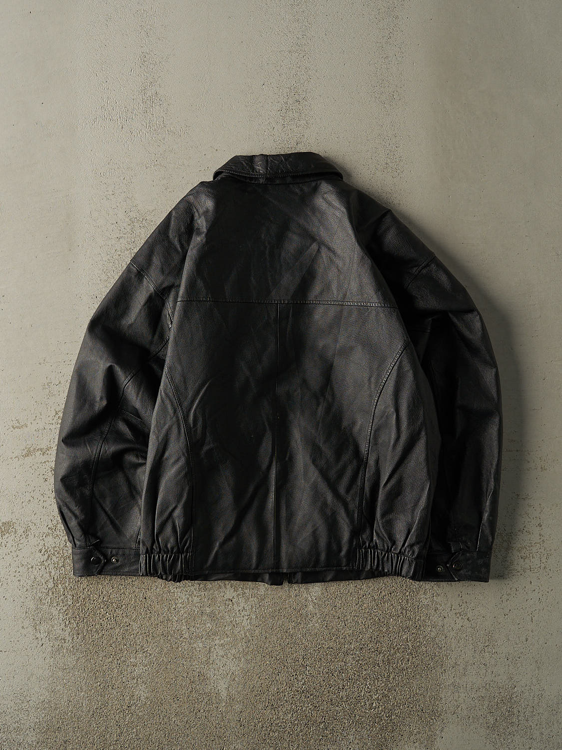Vintage 90s Black Leather Jacket (L/XL)