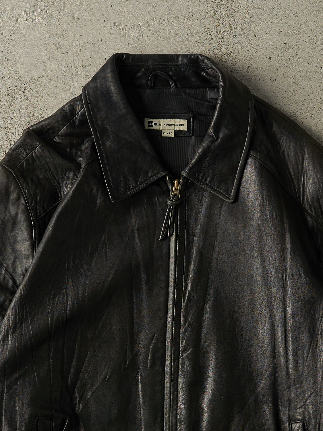 Vintage Y2K Black Soft Leather Jacket (XL)