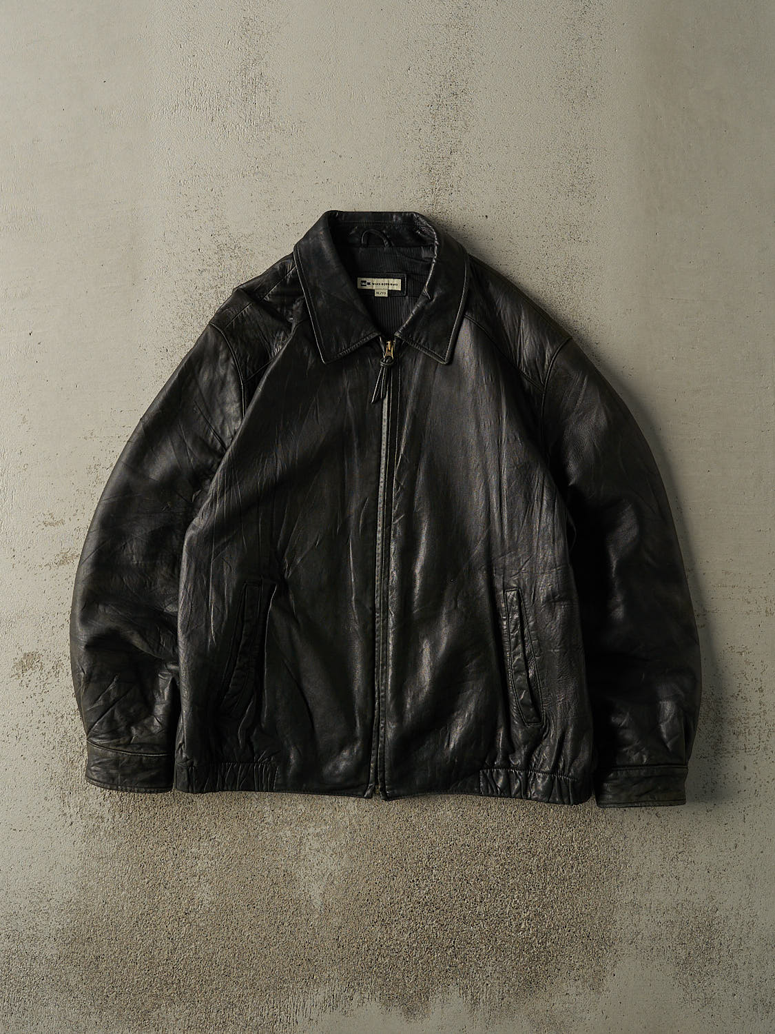 Vintage Y2K Black Soft Leather Jacket (XL)