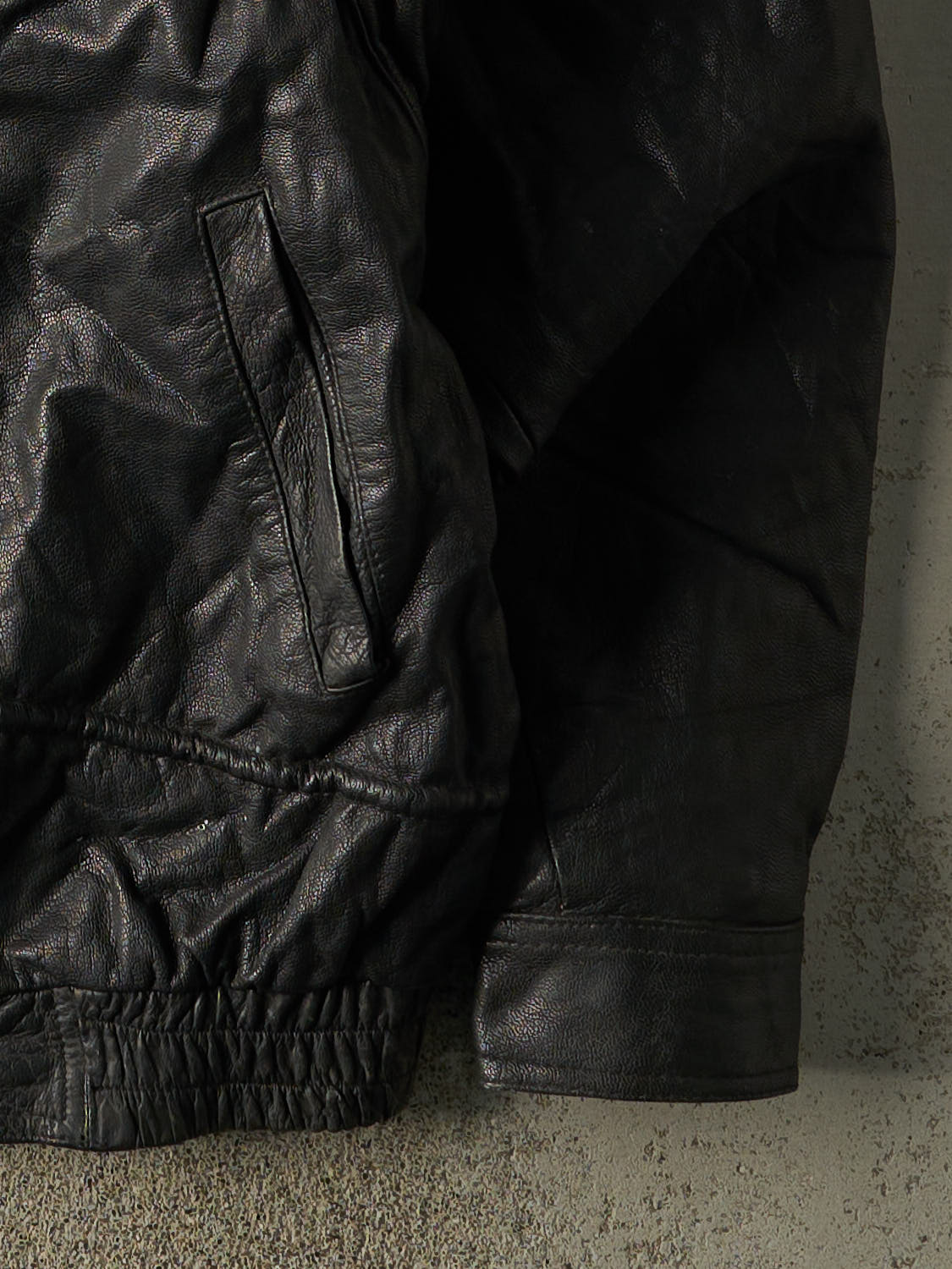 Vintage 80s Black Leather Jacket (XL/XXL)