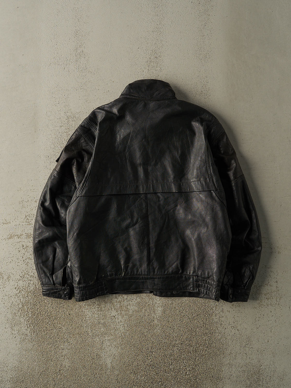 Vintage 80s Black Leather Jacket (L/XL)