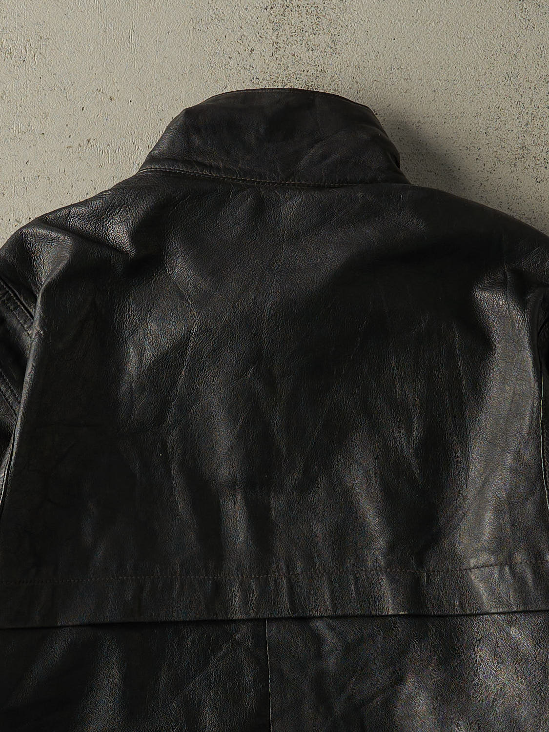 Vintage 80s Black Leather Jacket (L/XL)