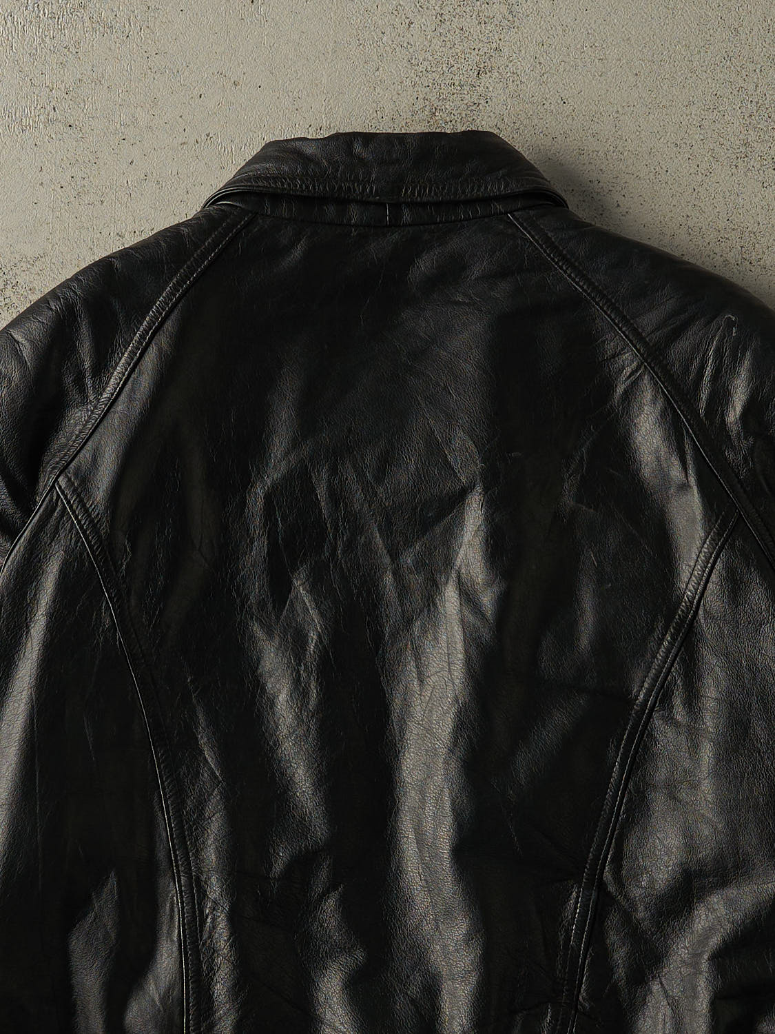 Vintage 90s Black Danier Leather Bomber Jacket (M/L)