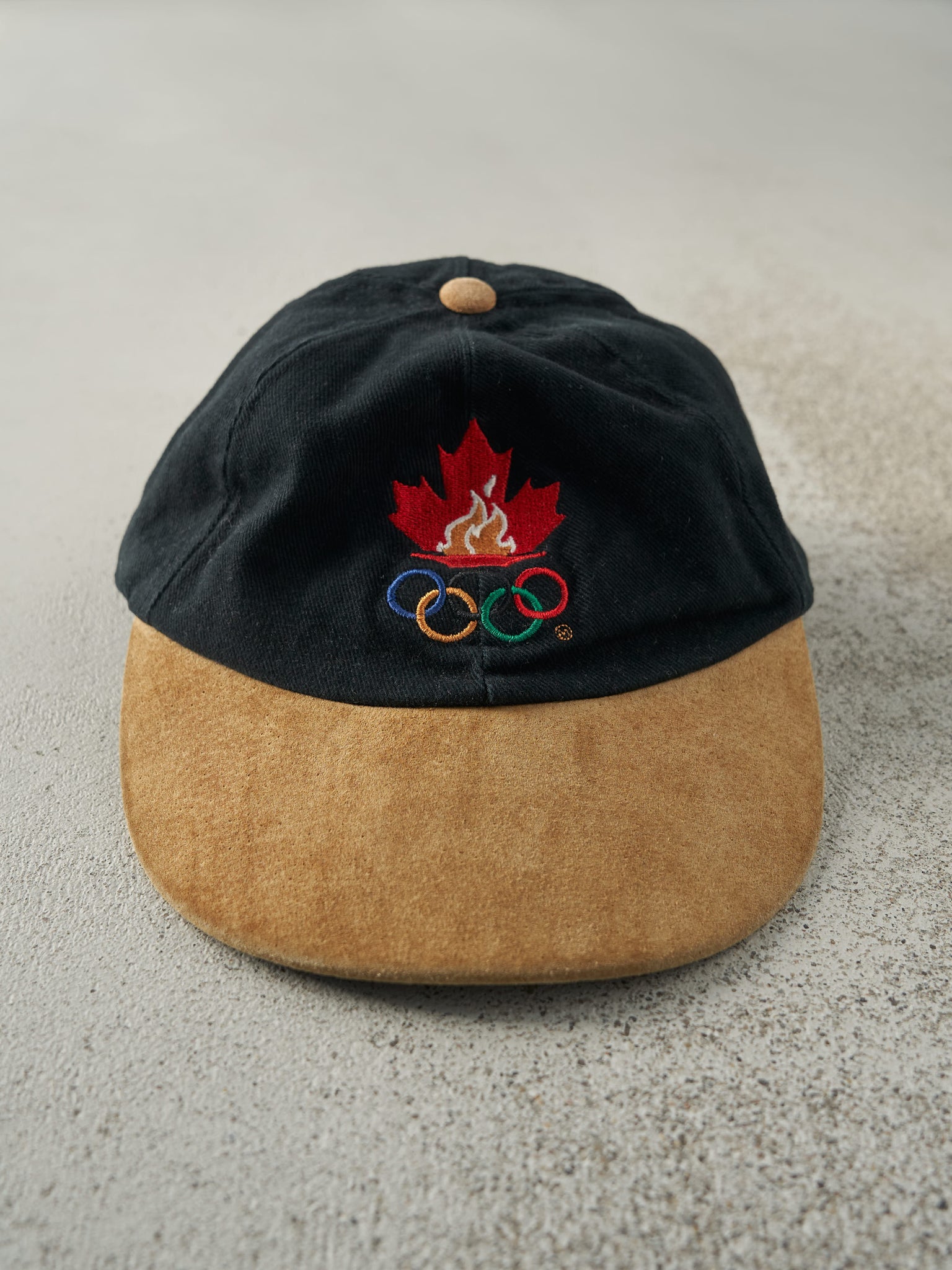 Vintage 96' Black Atlanta Olympics Leather Strap Back